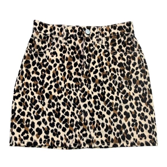 Old Navy Other - Old Navy Girls Leopard Corduroy Mini Skirt High Rise L (10–12) NWT